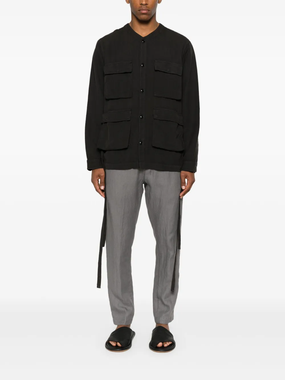 DONDUP linen trousers - Grijs
