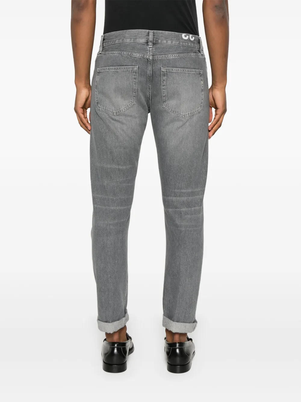 DONDUP Jeans met logoprint Grijs
