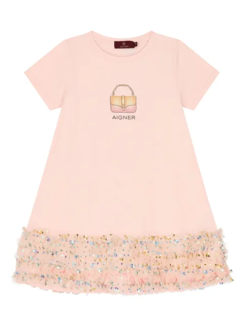 Aigner Kids sequin-detailing dress