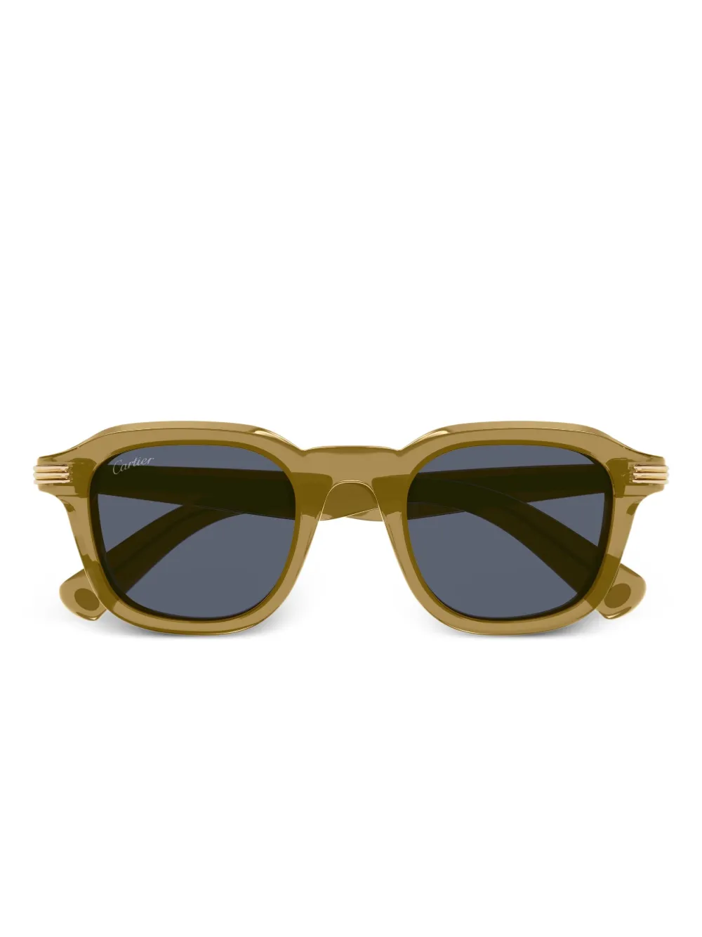 Cartier Eyewear Zonnebril met vierkant montuur Geel