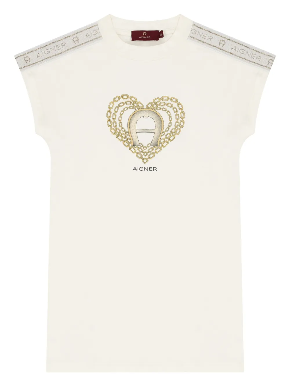 Aigner Kids T-shirt met grafische print Wit