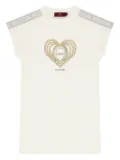 Aigner Kids heart-graphic dress - White