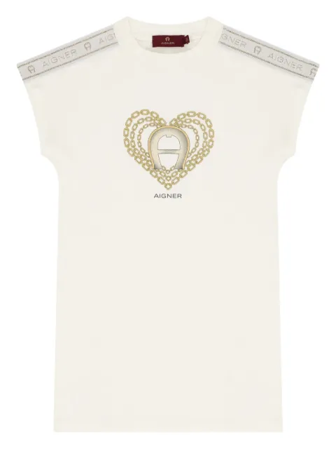 Aigner Kids heart-graphic dress