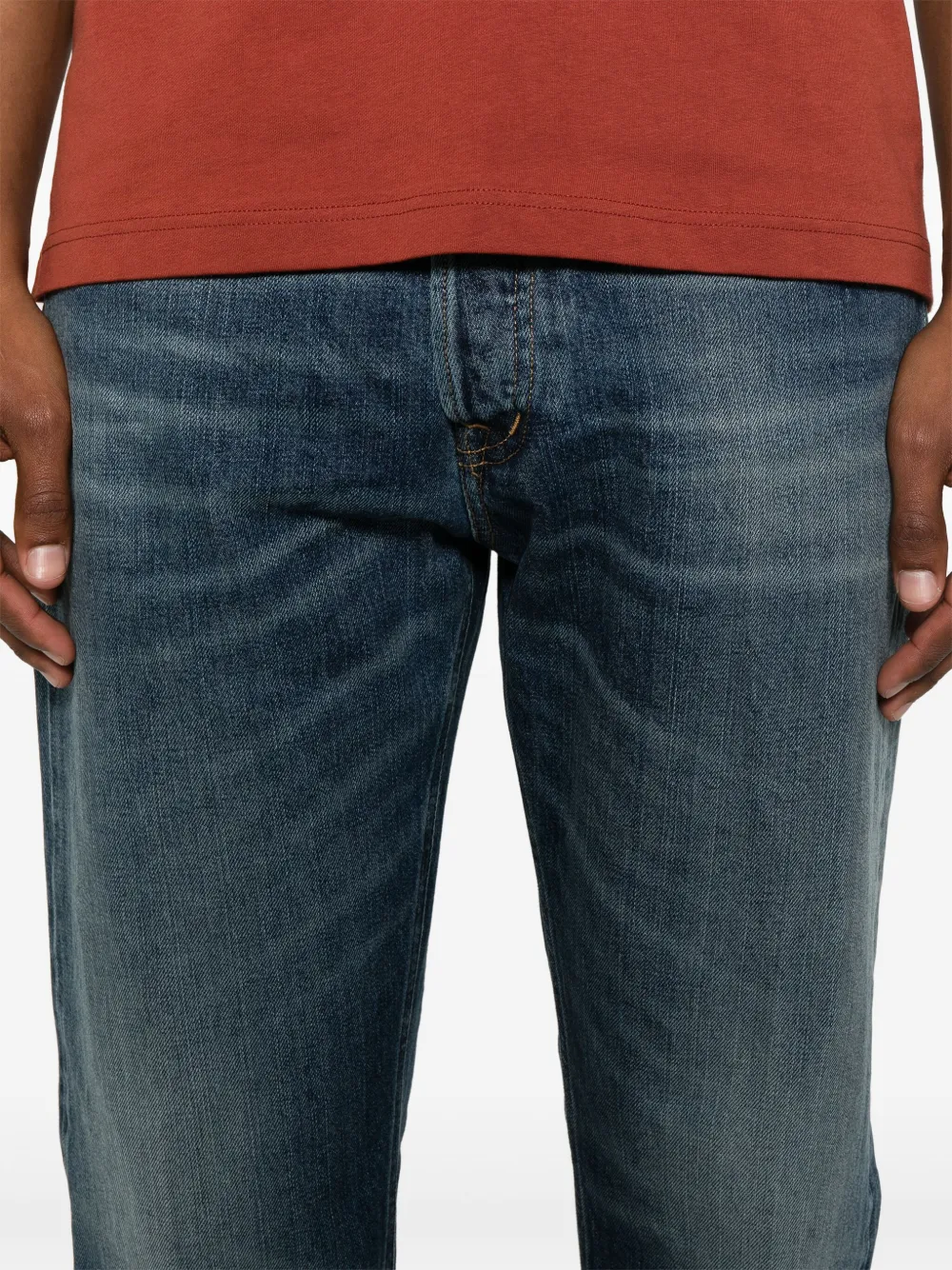 DONDUP Jeans met logopatch Blauw