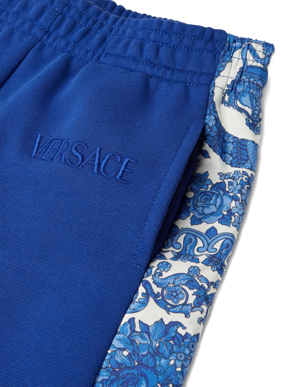 Versace Kids Trainingsbroek met barokprint Blauw