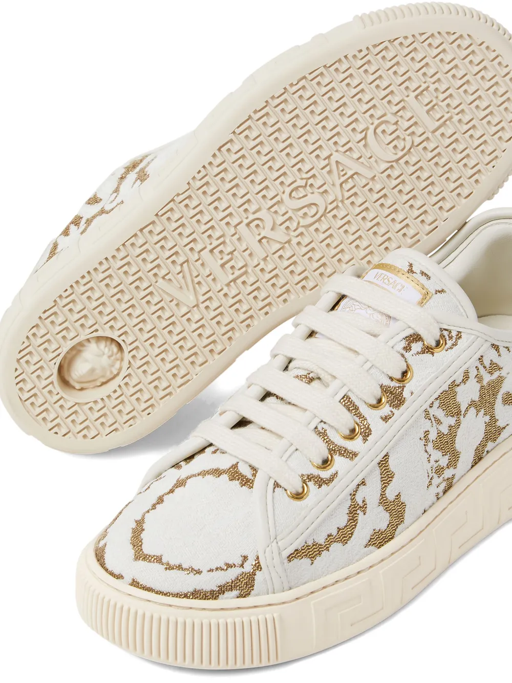Versace Kids Barocco low-top sneakers Wit