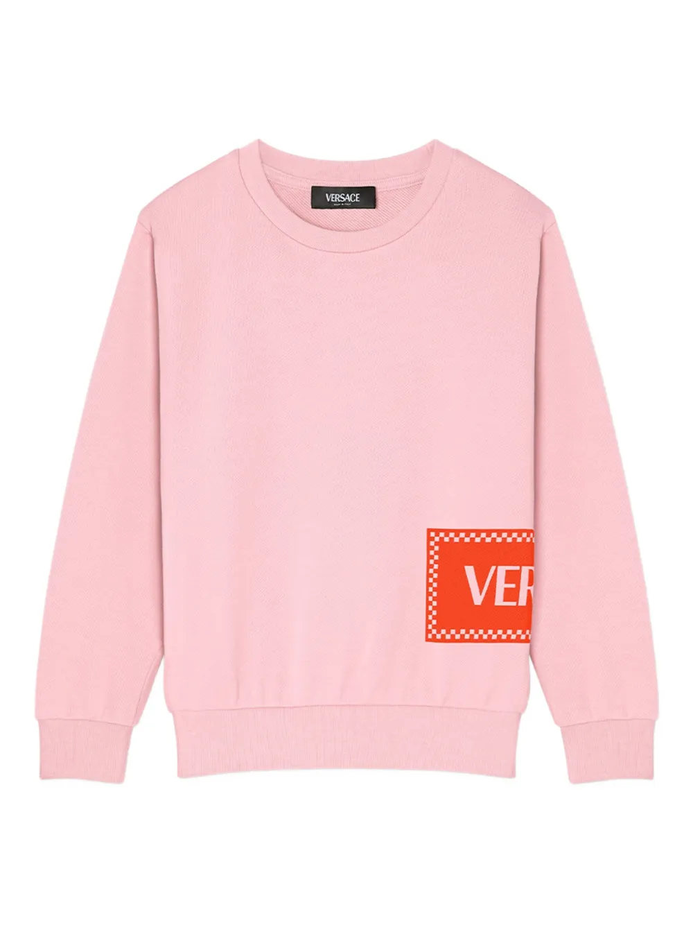 Versace Kids Sweater met logoprint Roze