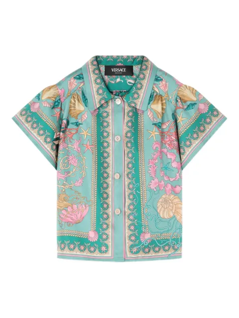 Versace Kids Underwater Barocco short-sleeve shirt