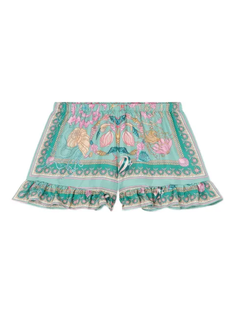 Versace Kids Shorts Underwater Barocco con ruches