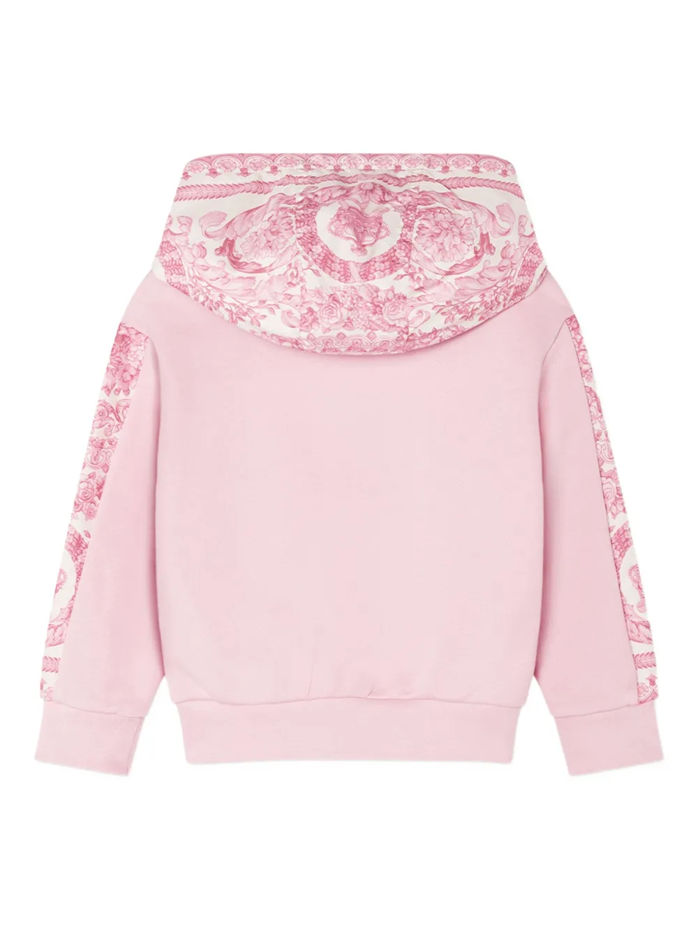 Versace Kids Hoodie met Barocco-detail Roze