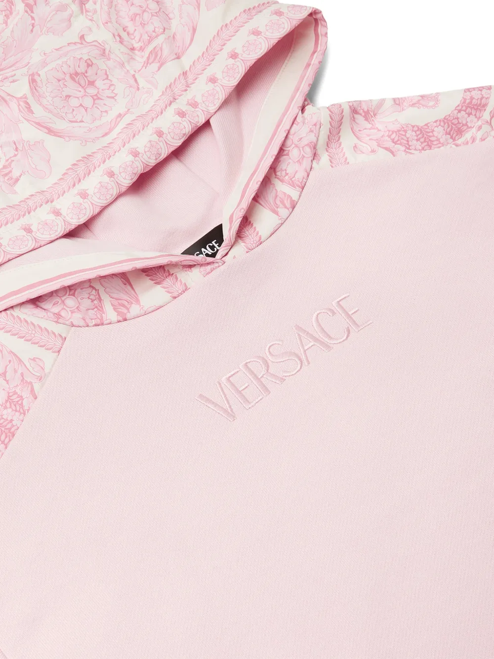 Versace Kids Hoodie met barokprint Roze