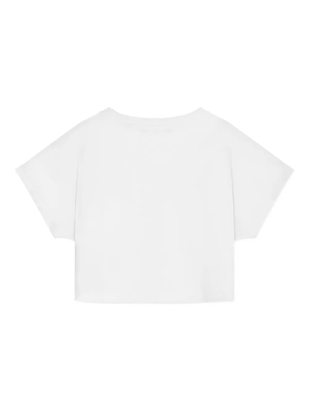 Versace Kids Cropped T-shirt met logoprint Wit