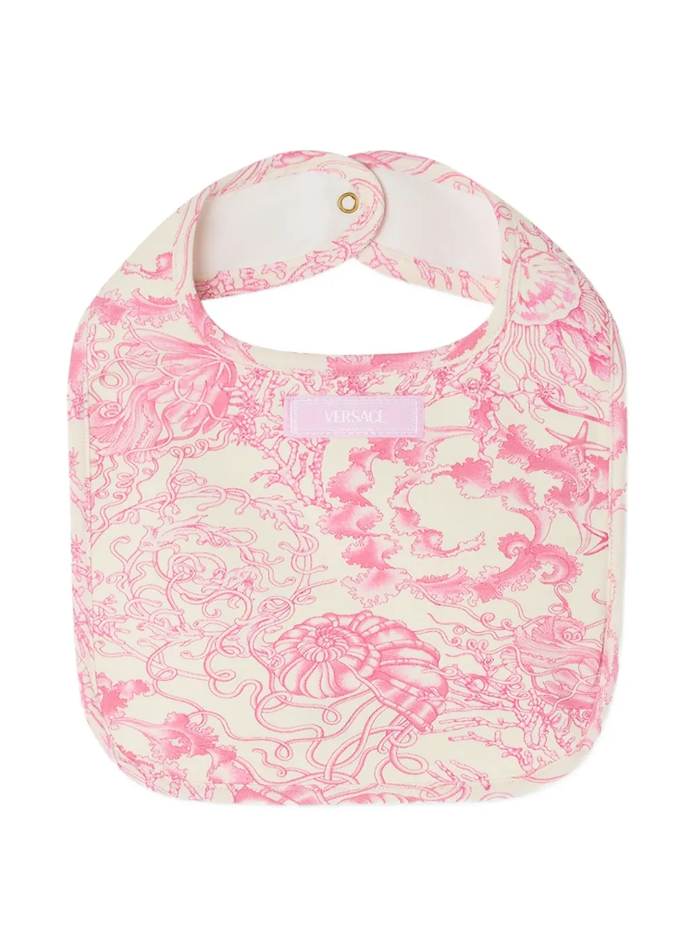 Versace Kids Underwater Barocco bib - Rosa