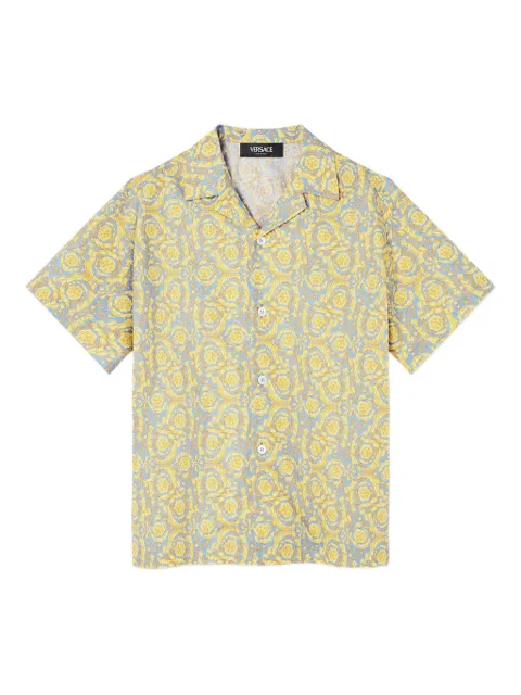 Versace Kids Barocco-print short-sleeve shirt
