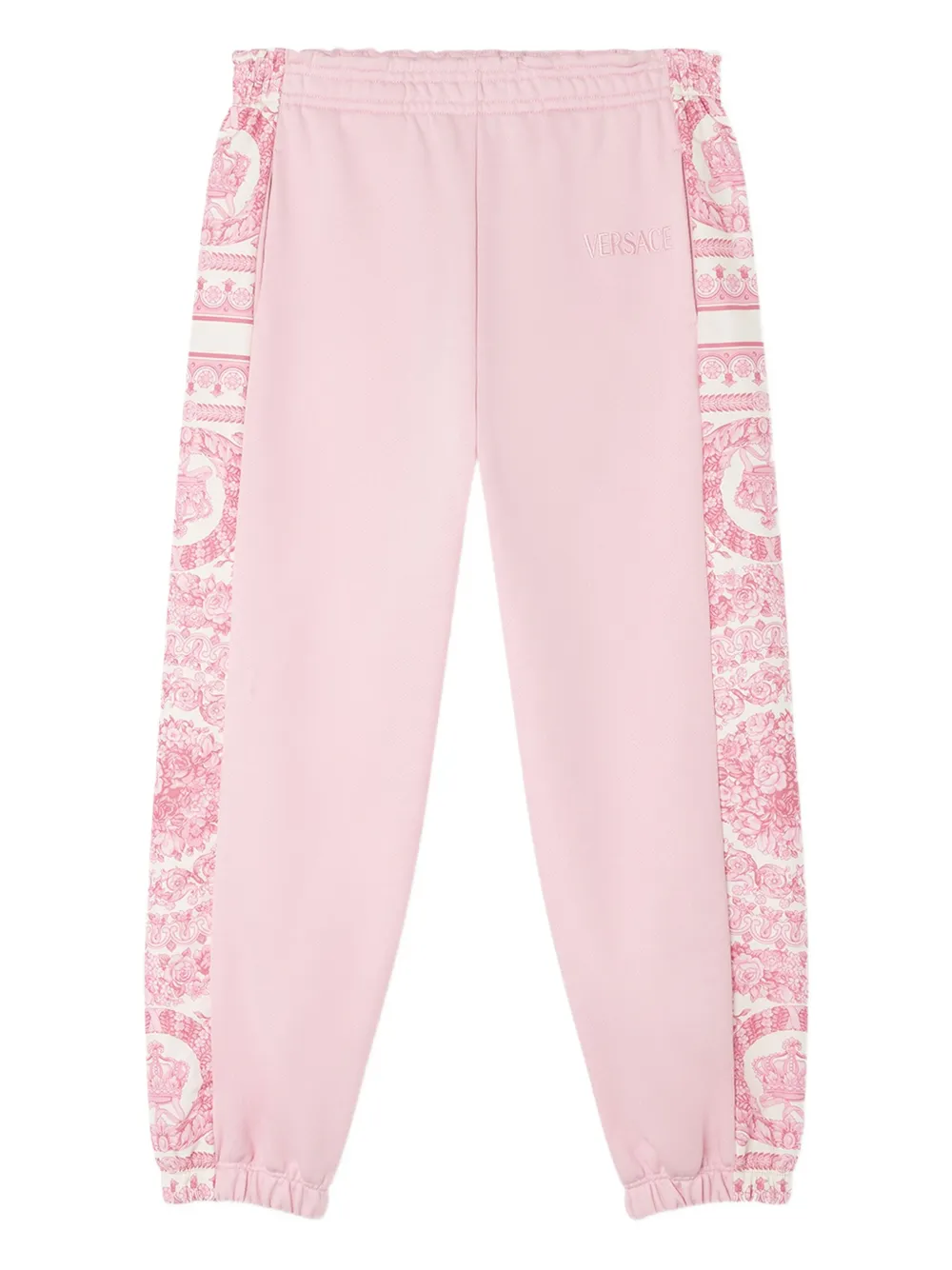 Versace Kids Joggingbroek met Barocco-vlakken Roze