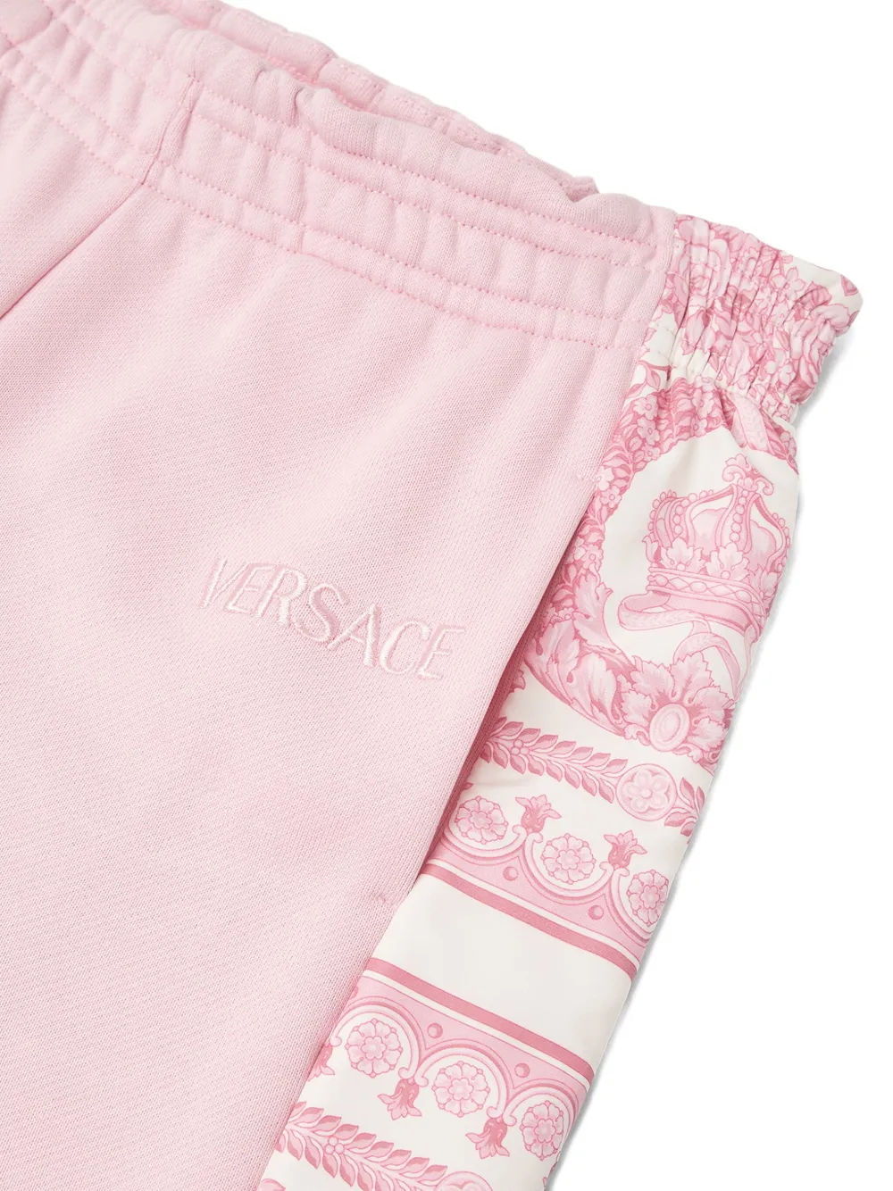 Versace Kids Joggingbroek met Barocco-vlakken Roze