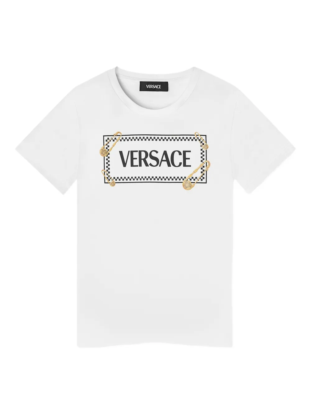 Versace Kids T-shirt met logoprint Wit