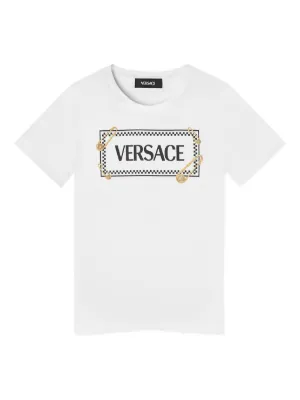 logo-print cropped T-shirt