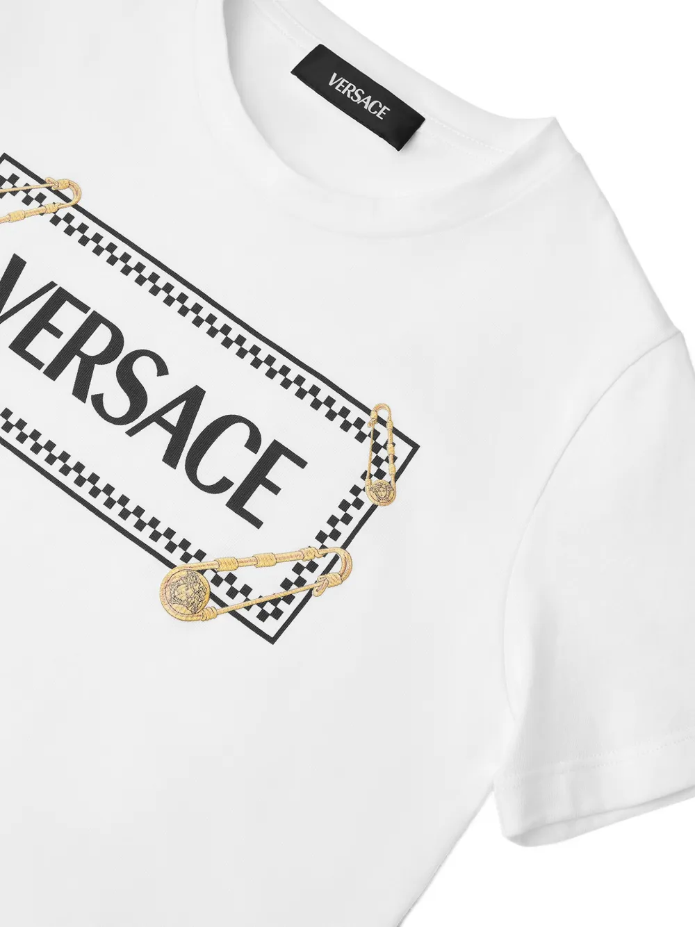 Versace Kids T-shirt met logoprint Wit