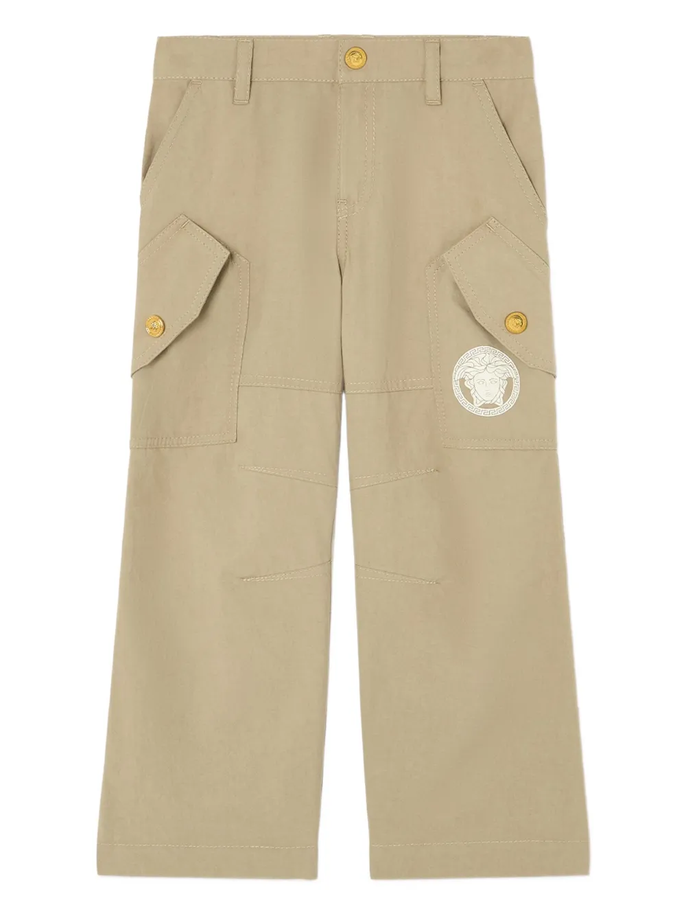 Versace Kids Broek met cargozak Bruin
