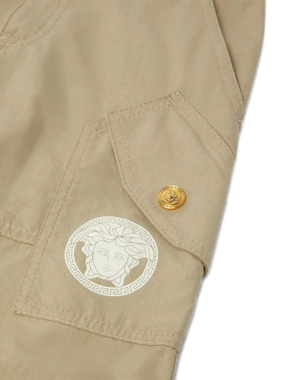 Versace Kids Broek met cargozak Bruin