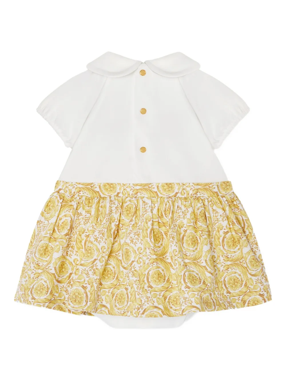 Versace Kids Jurk met Barocco-print - Wit