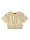 Versace Kids metallic cropped top - Gold