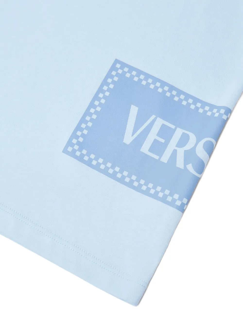 Versace Kids T-shirt met logoprint Blauw