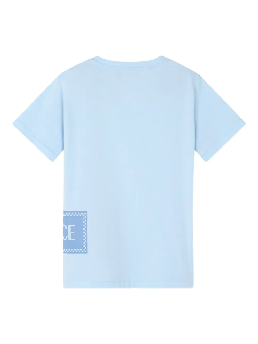 Versace Kids T-shirt met logoprint Blauw
