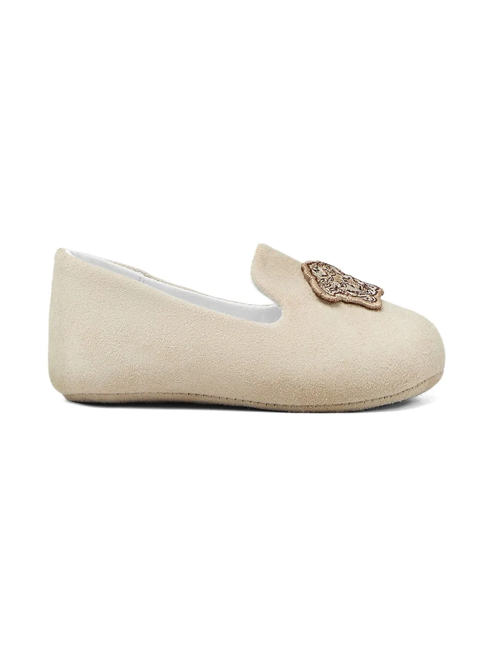 Versace Kids Medusa-appliqué crib shoes Neutrals