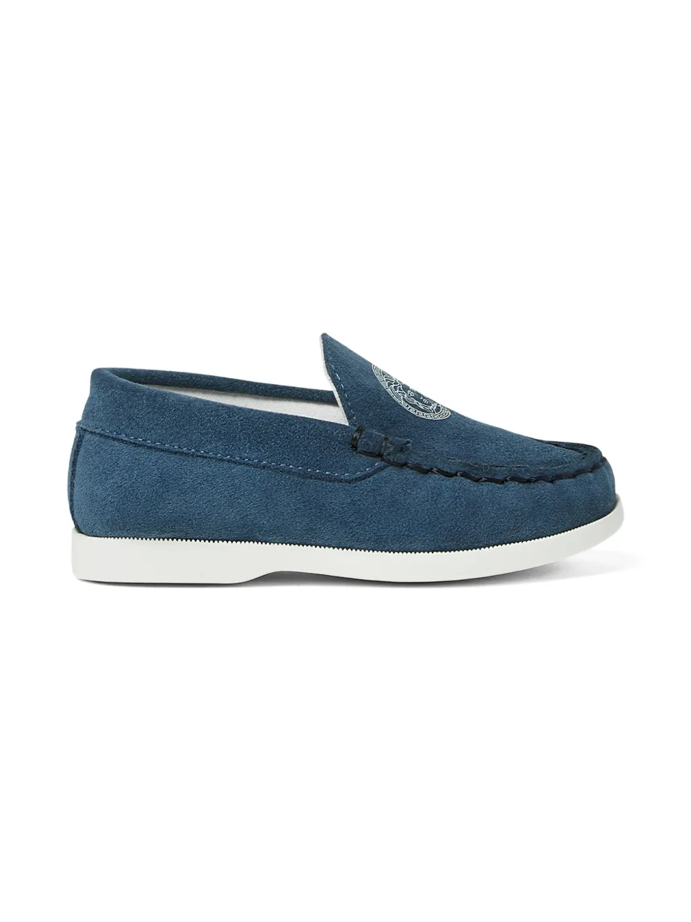 Versace Kids medusa-motif loafers Blue