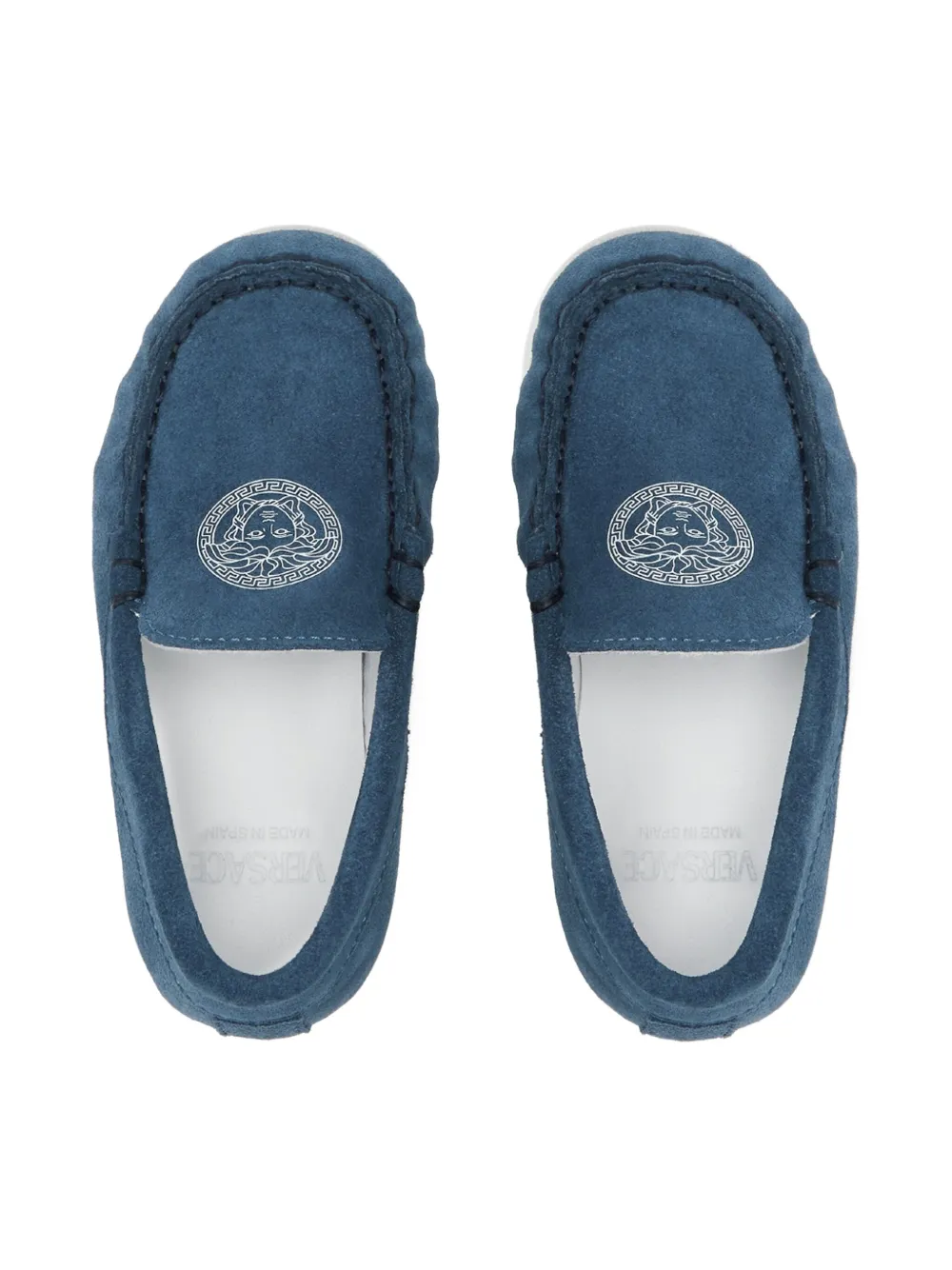 Versace Kids medusa-motif loafers Blue