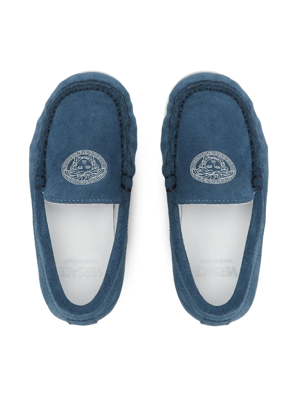 Versace Kids medusa-motif loafers Blue