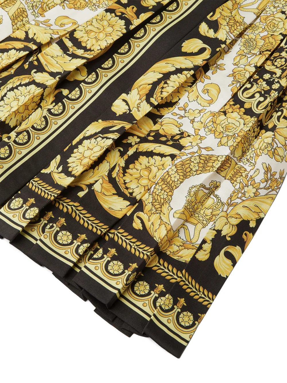 Versace Kids Sweaterjurk met Barocco-print Wit