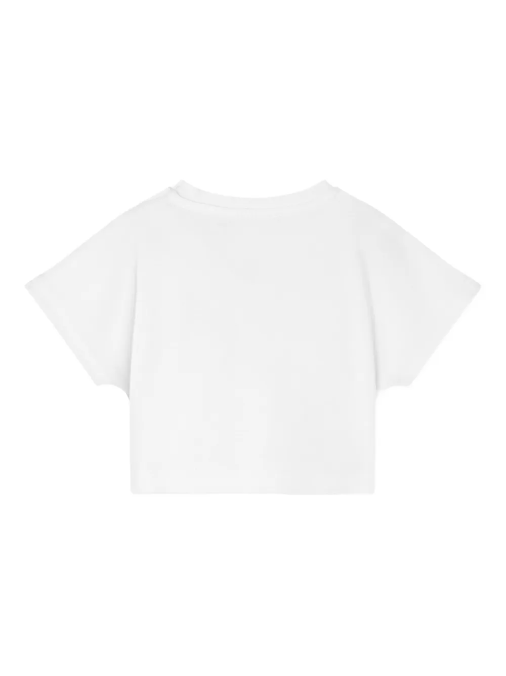 Versace Kids Cropped T-shirt met logoprint Wit