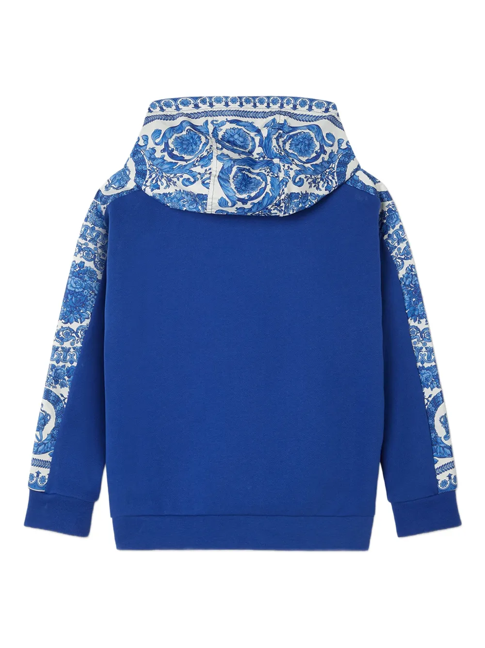 Versace Kids Hoodie met barokprint Blauw