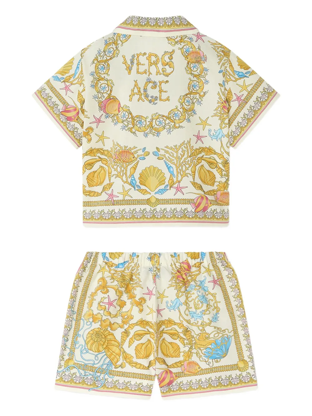 Shop Versace Underwater Barocco Shorts Set