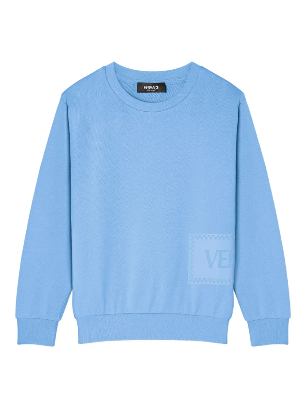 Versace Kids Sweater met logo Blauw