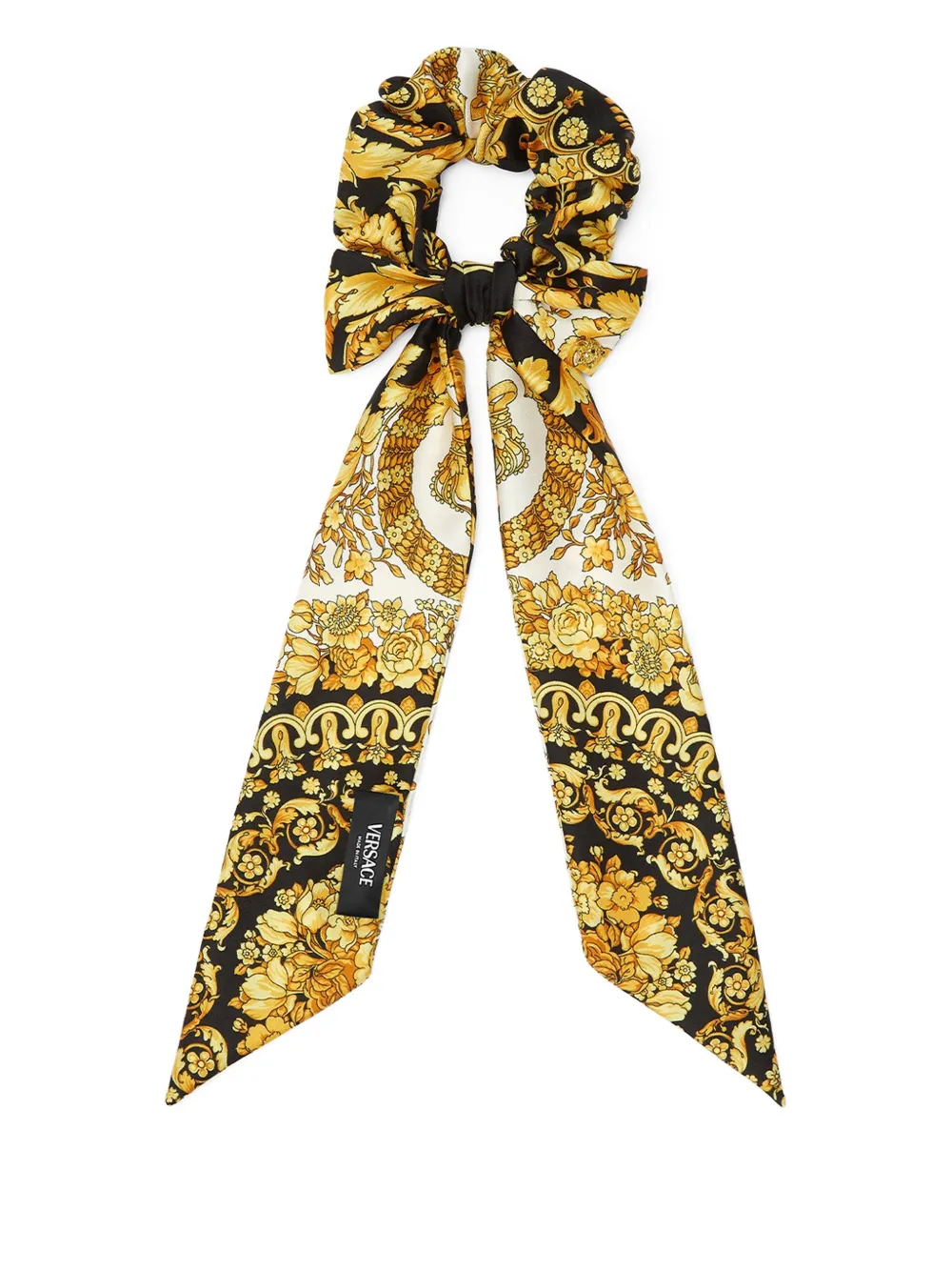 Versace Kids Barocco zijden sjaal Zwart