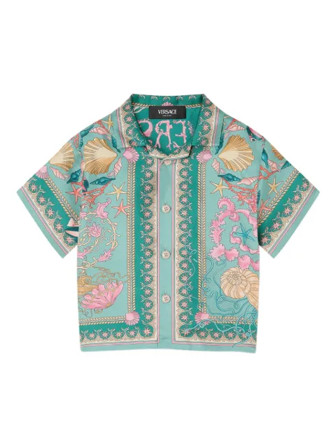 Versace Kids Underwater Barocco short-sleeve shirt