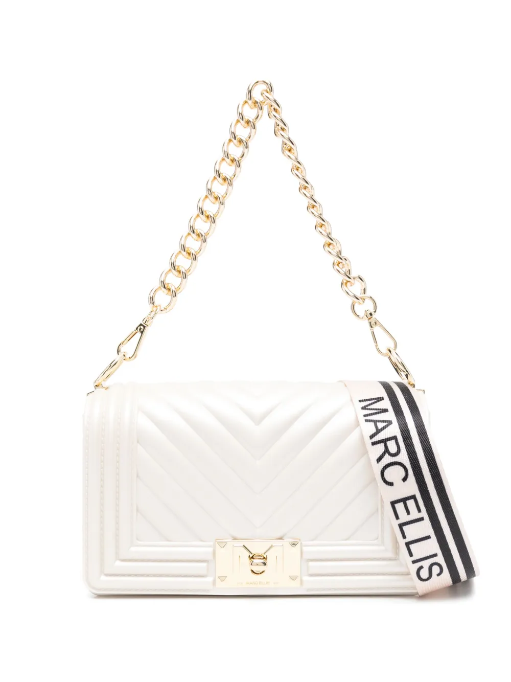 Marc Ellis Bolsa tote com efeito matelassê | Branco | Image 1