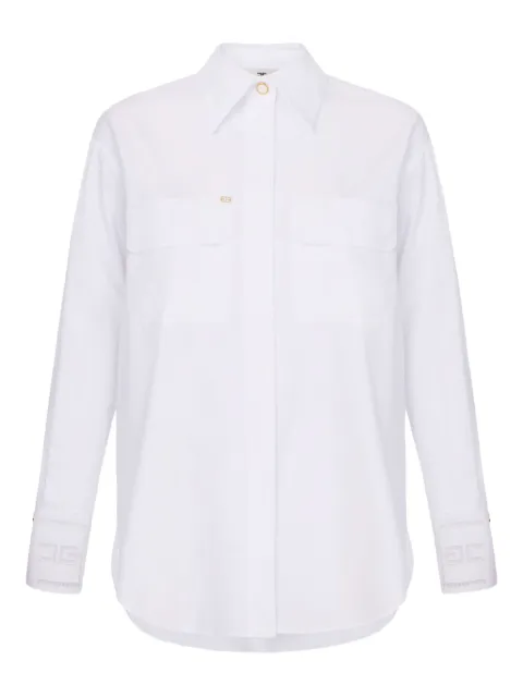 Elisabetta Franchi camisa con bordado inglés