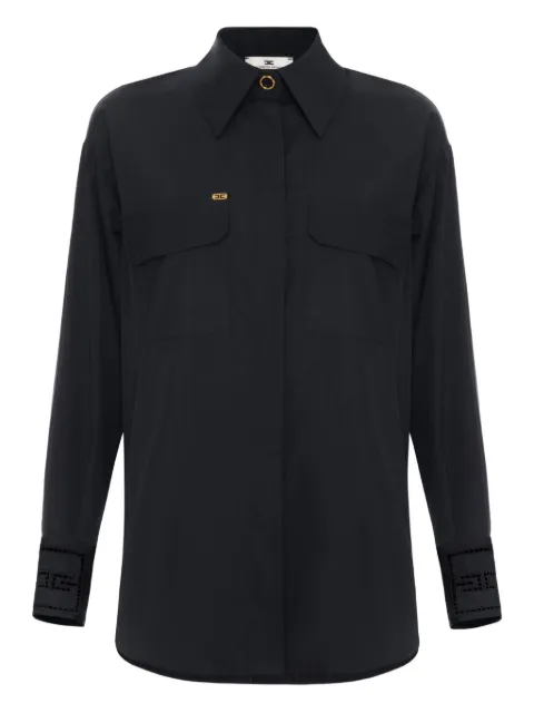 Elisabetta Franchi camisa con bordado inglés