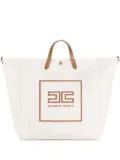 Elisabetta Franchi canvas tote bag - White
