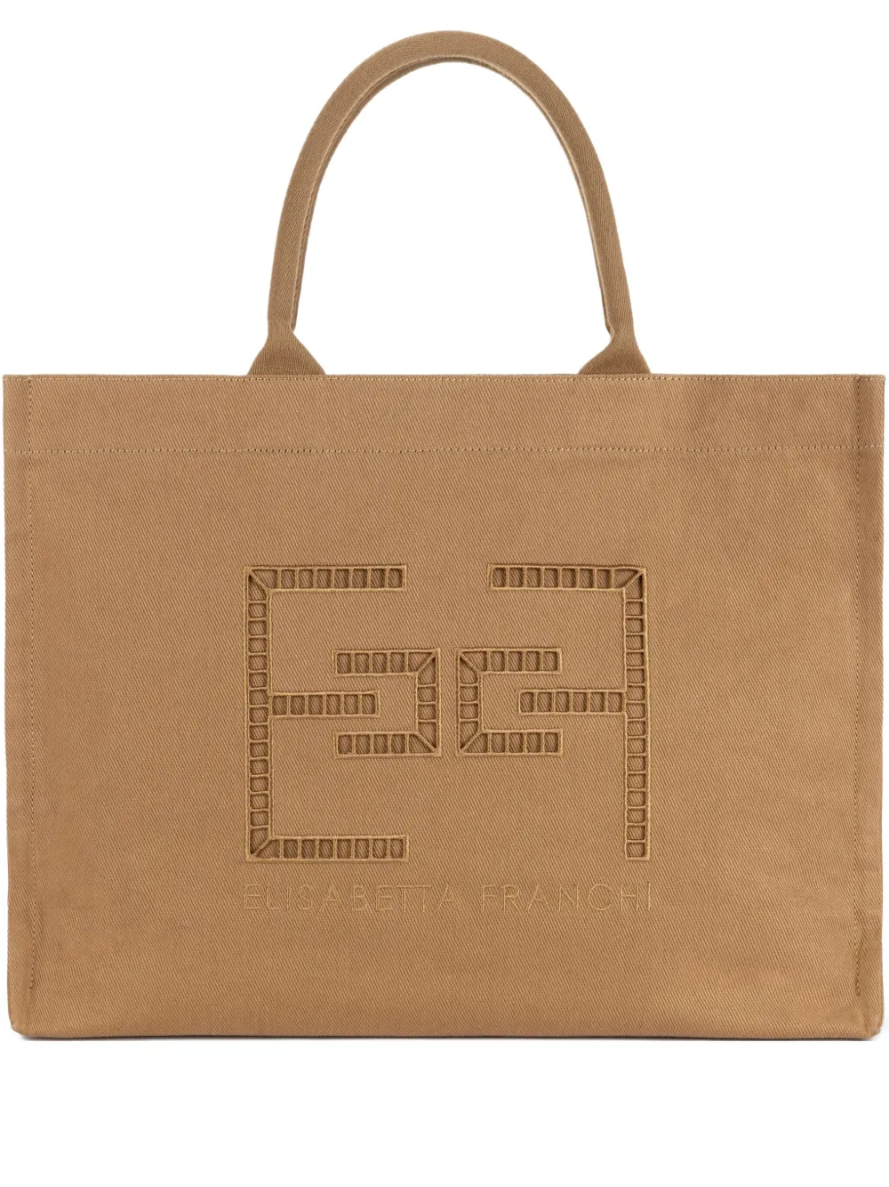 ELISABETTA FRANCHI BRODERIE-ANGLAISE TOTE BAG