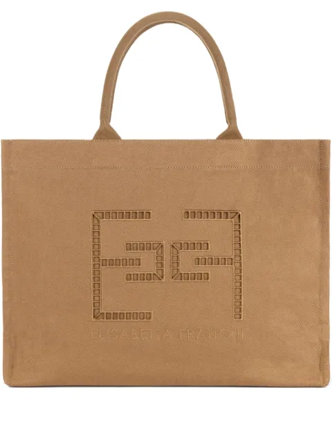 Elisabetta Franchi broderie-anglaise tote bag