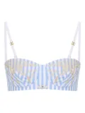 Elisabetta Franchi striped bra - Blue