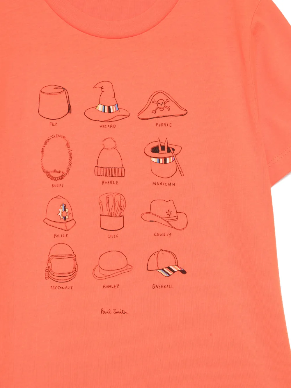 Paul Smith Junior T-shirt met grafische print Oranje