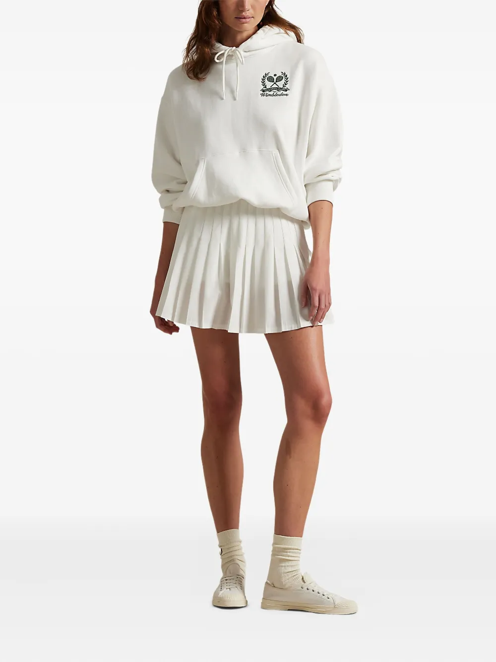 Polo Ralph Lauren x Wimbledon hoodie met geborduurd logo Wit
