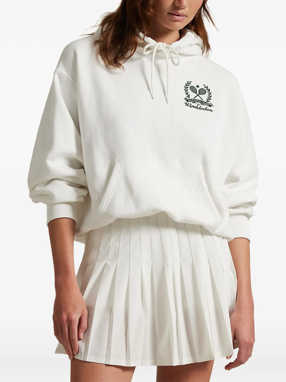 Polo Ralph Lauren x Wimbledon hoodie met geborduurd logo Wit